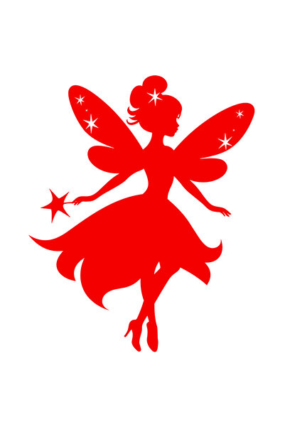 StoryGift Romania Sticker Autocolant 70CM Exterior cu o zana care are o rochi...