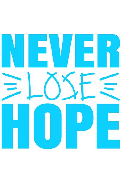 StoryGift Romania Sticker Eticheta 40CM Exterior cu text motivational in limba engleza "Never lose hope" - nu pi