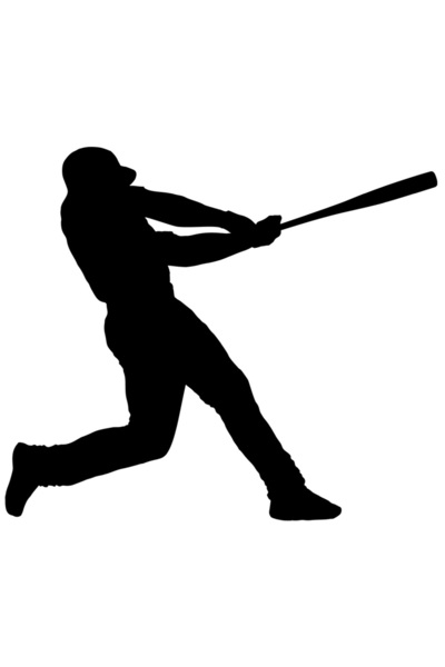 StoryGift Romania Sticker Adeziv 90CM Exterior cu un jucator de baseball care a lovit mingea cu bata , Vinyl Neg