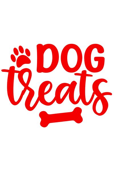 StoryGift Romania Sticker Eticheta 40CM Exterior cu textul in engleza "Dog treats" - bunatati pentru caine oase
