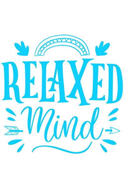 StoryGift Romania Sticker Autocolant 30CM Exterior cu textul in engleza "Relaxed mind" - minte relaxata meditati
