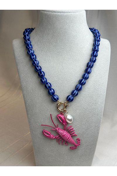 gingillo aksesuar Brand Model Blue Bead Necklace