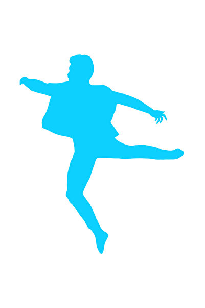 StoryGift Romania Sticker Autocolant 70CM Exterior cu un dansator - dans bucu...