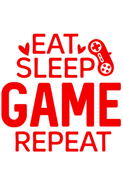 StoryGift Romania Sticker Autocolant 70CM Exterior cu textul "Eat sleep, game...