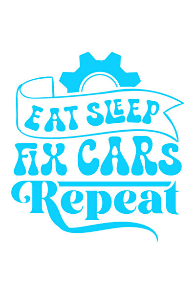 StoryGift Romania Sticker Adeziv 90CM Exterior cu textul "Eat sleep, fix cars...