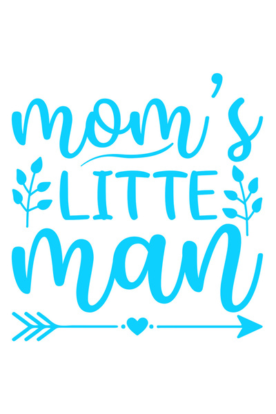 StoryGift Romania Sticker Exterior pentru micul "barbat" al mamei - mesaj in engleza , Vinyl Albastru, 30 cm