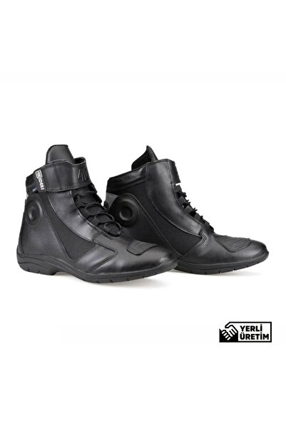 4Riders City Evo Ce Sertifikalı Korumalı Motosiklet Botu Siyah