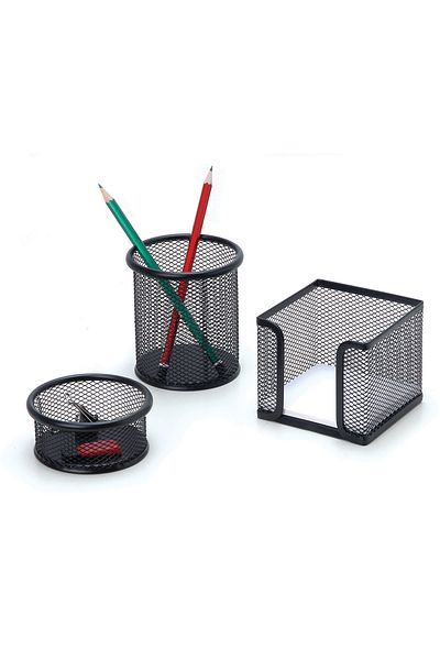 VİVA Inox File Combined Set Pen Holder Paper Holder Paper Clip Holder 2 Pcs Pencil Gift