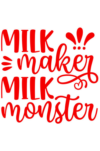 StoryGift Romania Sticker Autocolant 30CM Exterior cu mesaj in limba engleza "Milk maker, milk monster" , Vinyl