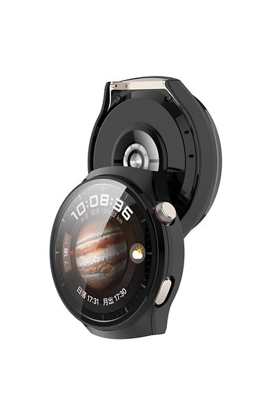 SKYDDAR INNOVATION 360° Ultra-thin Anti-shock Protective Case For Huawei Watch 4 Pro, Full Screen - Black
