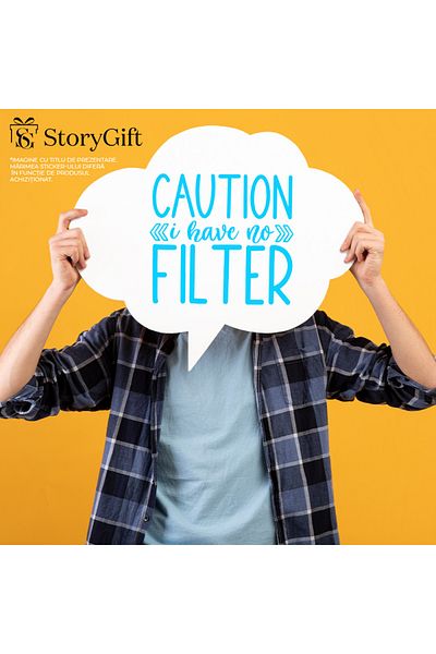 StoryGift Romania Sticker Adeziv 90CM Exterior pentru femeile care apar fara filtru de pe Instagram , Vinyl Alba