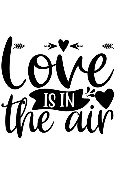 StoryGift Romania Sticker Adeziv 90CM Exterior cu inimioare si textul "Iubirea e in aer" - pentru persoanele ind