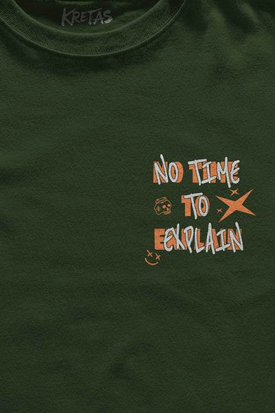 Kretas Μπλουζάκι Unisex Χακί Τυπογραφία Σχεδιασμός Crispy Reality Y2K Grunge Street Grafitti Μπλουζάκι με στάμπα