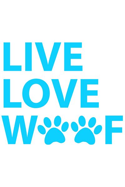 StoryGift Romania Sticker Adeziv 90CM Exterior pentru iubitorii de caini cu mesajul in engleza "Live, love, woof