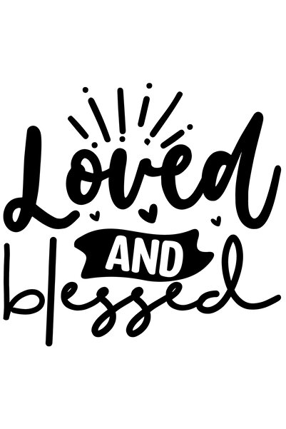 StoryGift Romania Sticker Autocolant 30CM Exterior cu textul "Loved and bless...