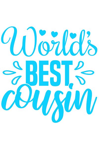 StoryGift Romania Sticker Eticheta 40CM Exterior pentru cel mai bun verisor din lume - inimioare si mesaj in eng