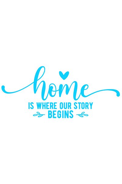 StoryGift Romania Sticker Eticheta 40CM Exterior cu mesajul ""Acasa" este locul in care incepe povestea noastra"