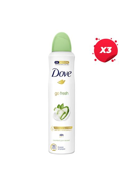 Dove X3 - DOVE ANTIPERSPIRANT DEO 250ML GO FRESH CUCUMBER&GREEN TEA