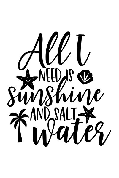 StoryGift Romania Sticker Autocolant 30CM Exterior pentru cei care se duc la mare cu mesajul "Am nevoie doar de