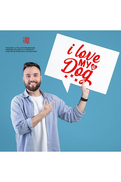 StoryGift Romania Sticker Adeziv 90CM Exterior pentru cei care isi iubesc cu adevarat cainele , Vinyl Rosu, 90 cm