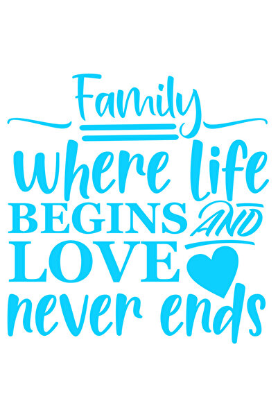 StoryGift Romania Sticker Eticheta 40CM Exterior cu textul "Familia, locul in...