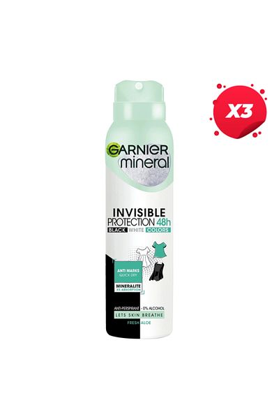 Garnier X3 - GARNIER ANTIPERSPIRANT DEO 150ML BW COLORS FRESH ALOE