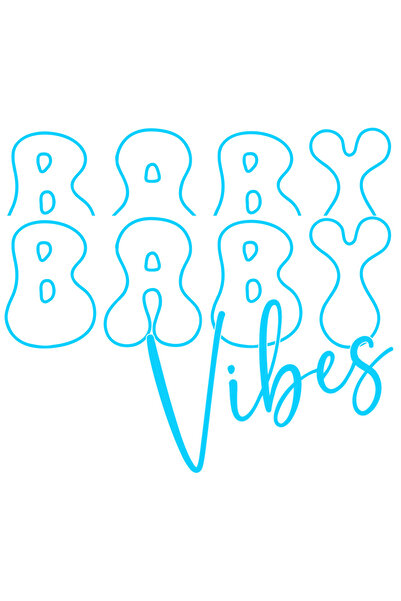 StoryGift Romania Sticker Exterior cu textul in engleza "Baby, baby vibes" - ...