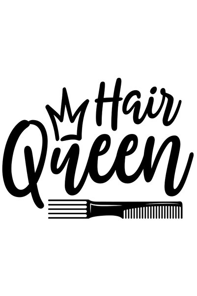 StoryGift Romania Sticker Exterior cu o coroana si textul in engleza "Hair queen" - regina parului , Vinyl N