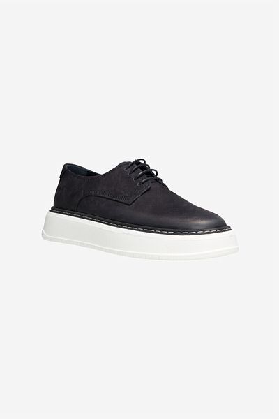 ALTINYILDIZ CLASSICS 100% Nubuck Comfortable Sole Casual Black Shoes