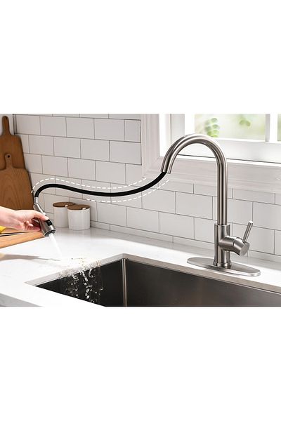Flextail Spiral Sink Faucet Inox Sink Kitchen Faucet Stainless Steel with Pull down Sprayer
