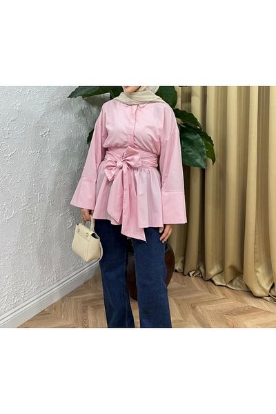 DEFNECE BUTİK Belted Shirt