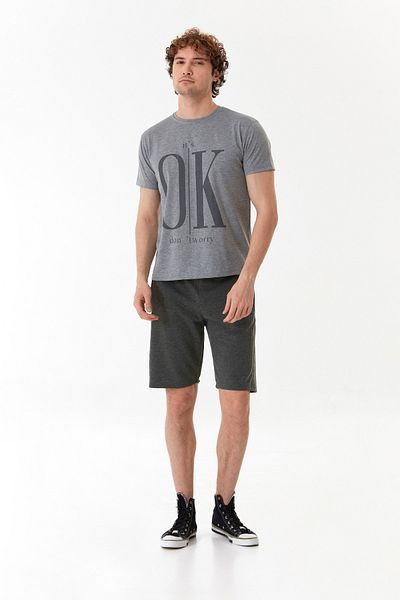 Fulla Moda It`S Ok Printed Crew Neck T-Shirt