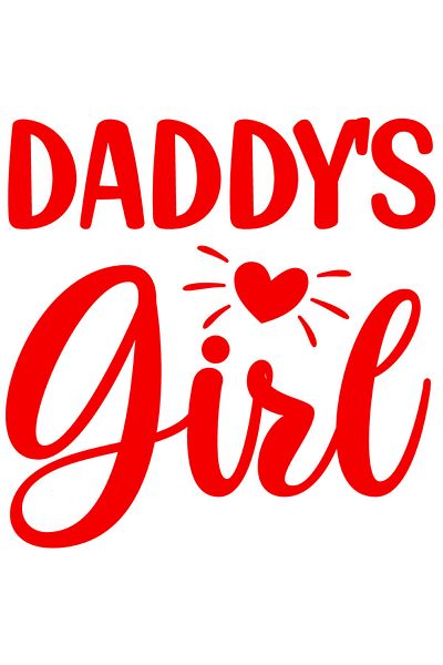 StoryGift Romania Sticker Eticheta 50CM Exterior cu inimioara si textul "Daddy's girl" - fetita tatalui preferat