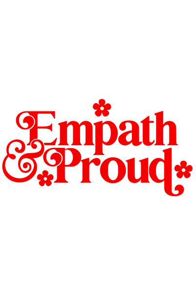 StoryGift Romania Sticker Autocolant 30CM Exterior cu floricele si textul "Empatic, mandru" , Vinyl Rosu, 30 cm