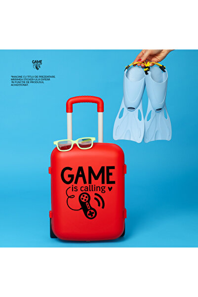 StoryGift Romania Sticker Eticheta 50CM Exterior cu o inimioara si un controller cu textul "Game is calling" - j
