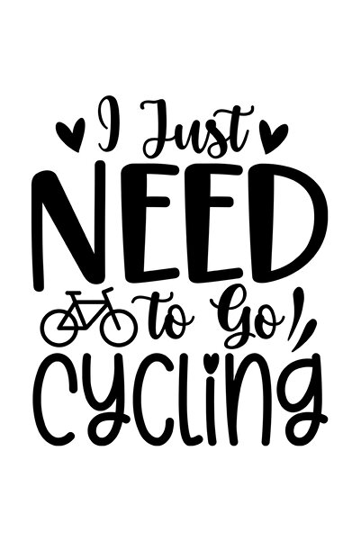 StoryGift Romania Sticker Autocolant 30CM Exterior cu textul "Trebuie doar sa merg cu bicicleta" - pasiune sport