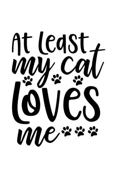 StoryGift Romania Sticker Autocolant 70CM Exterior cu textul "At least my cat...