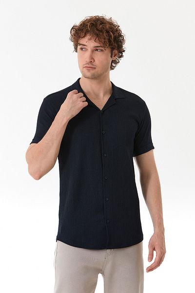 Fulla Moda Basic Wrapped Fabric Shirt