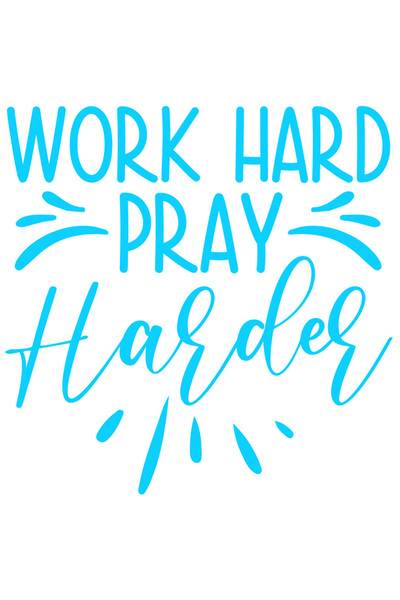 StoryGift Romania Sticker Autocolant 30CM Exterior cu textul "Work hard, pray...