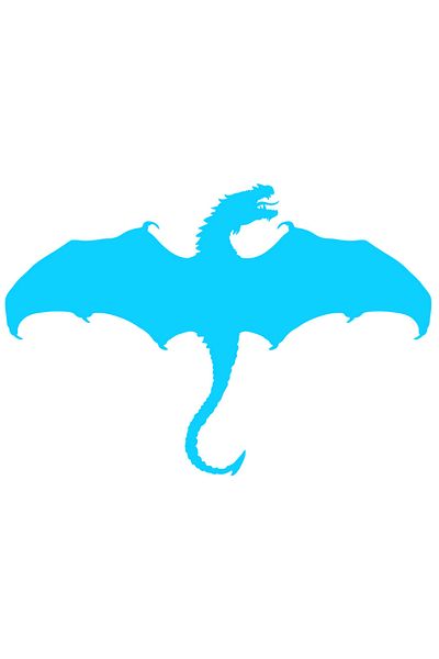 StoryGift Romania Sticker Adeziv 90CM Exterior cu un dragon furios care zboara , Vinyl Albastru, 90 cm