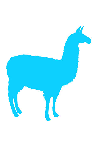 StoryGift Romania Sticker Adeziv 90CM Exterior cu o llama care priveste in de...