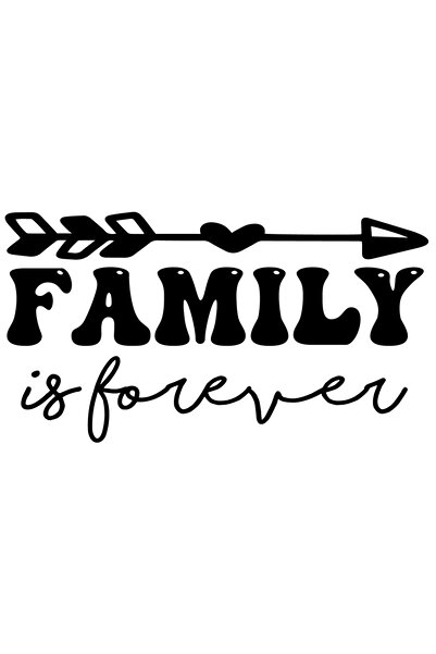StoryGift Romania Sticker Exterior cu inimioara si mesajul "Family is forever...