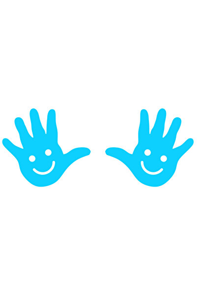 StoryGift Romania Sticker Autocolant 70CM Exterior cu 2 manute cu fete care z...