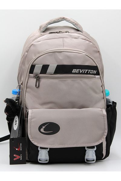 Bevitton Bvt-34300 School Bag Water Repellent Special Fabric School Backpack Mink-Black