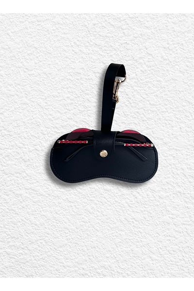 fular & bags Μαύρη κρεμαστή θήκη γυαλιών Charm