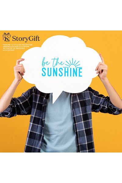 StoryGift Romania Adhesive Sticker 90CM Exterior with the text "Be the sunshine" - be the ray of sunshine kindness help,