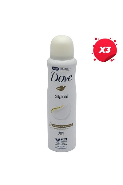 Dove X3 - DOVE ANTIPERSPIRANT DEO 150ML ORIGINAL