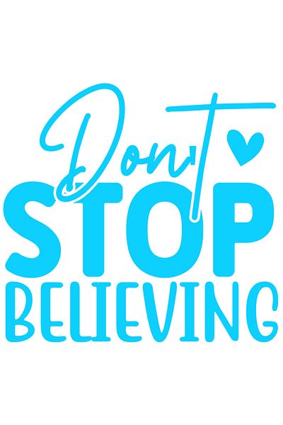 StoryGift Romania Sticker Autocolant 30CM Exterior cu inimioara si mesaj motivational "Don't stop believing" - n
