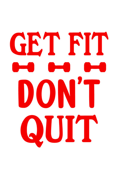 StoryGift Romania Sticker Autocolant 70CM Exterior cu textul "Get fit, don't ...