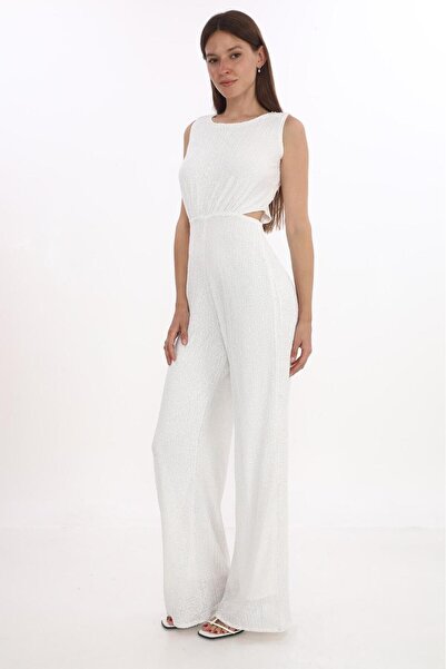 MODAS Bisiklet Yaka bull payetli tulum